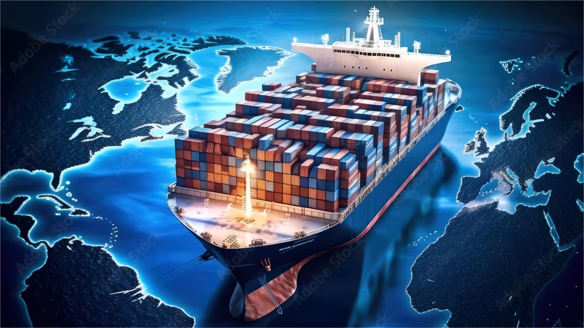Professional logistics team managing international shipments