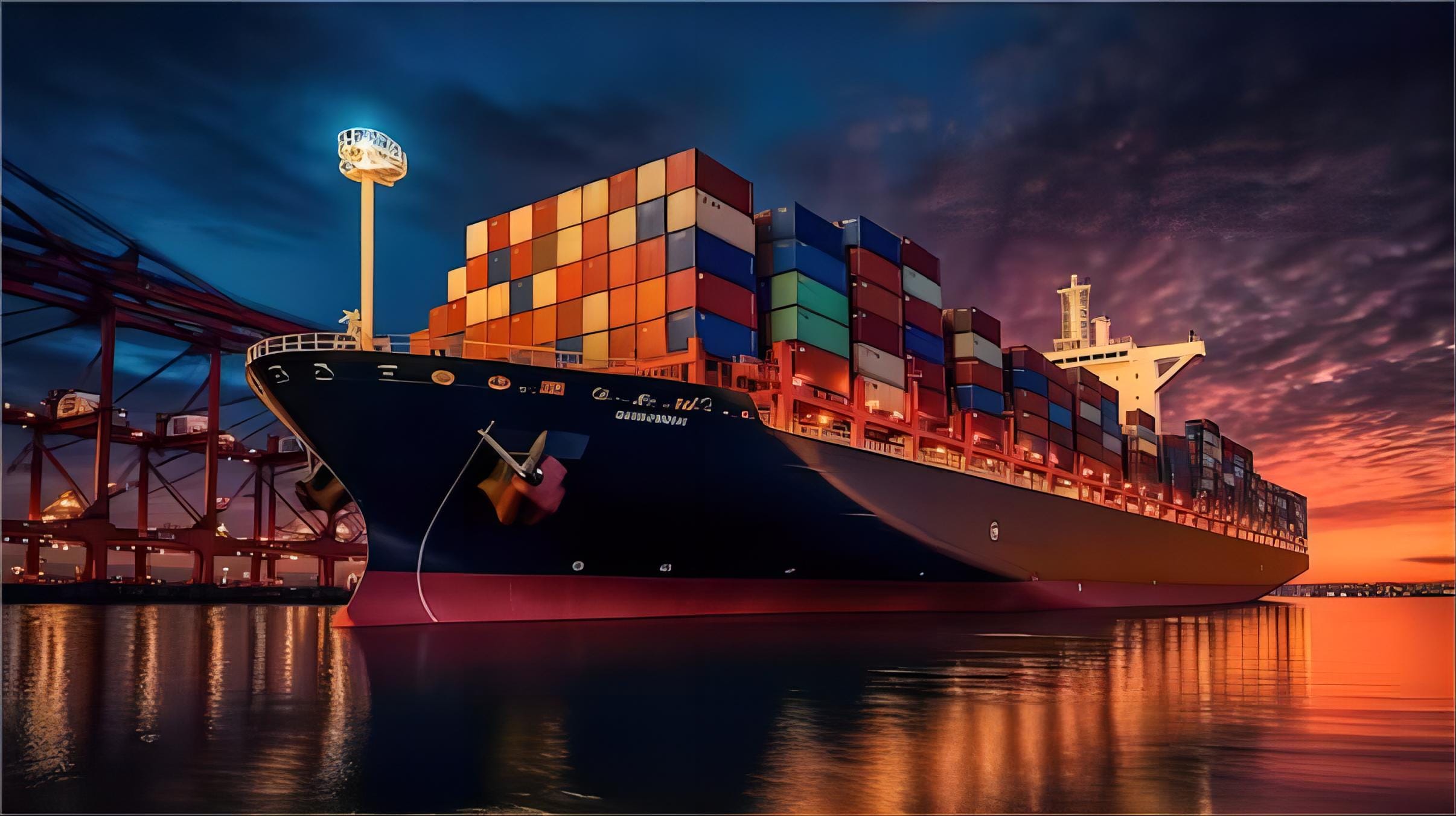 Global logistics warehouse with cargo ready for door to door shipping from China