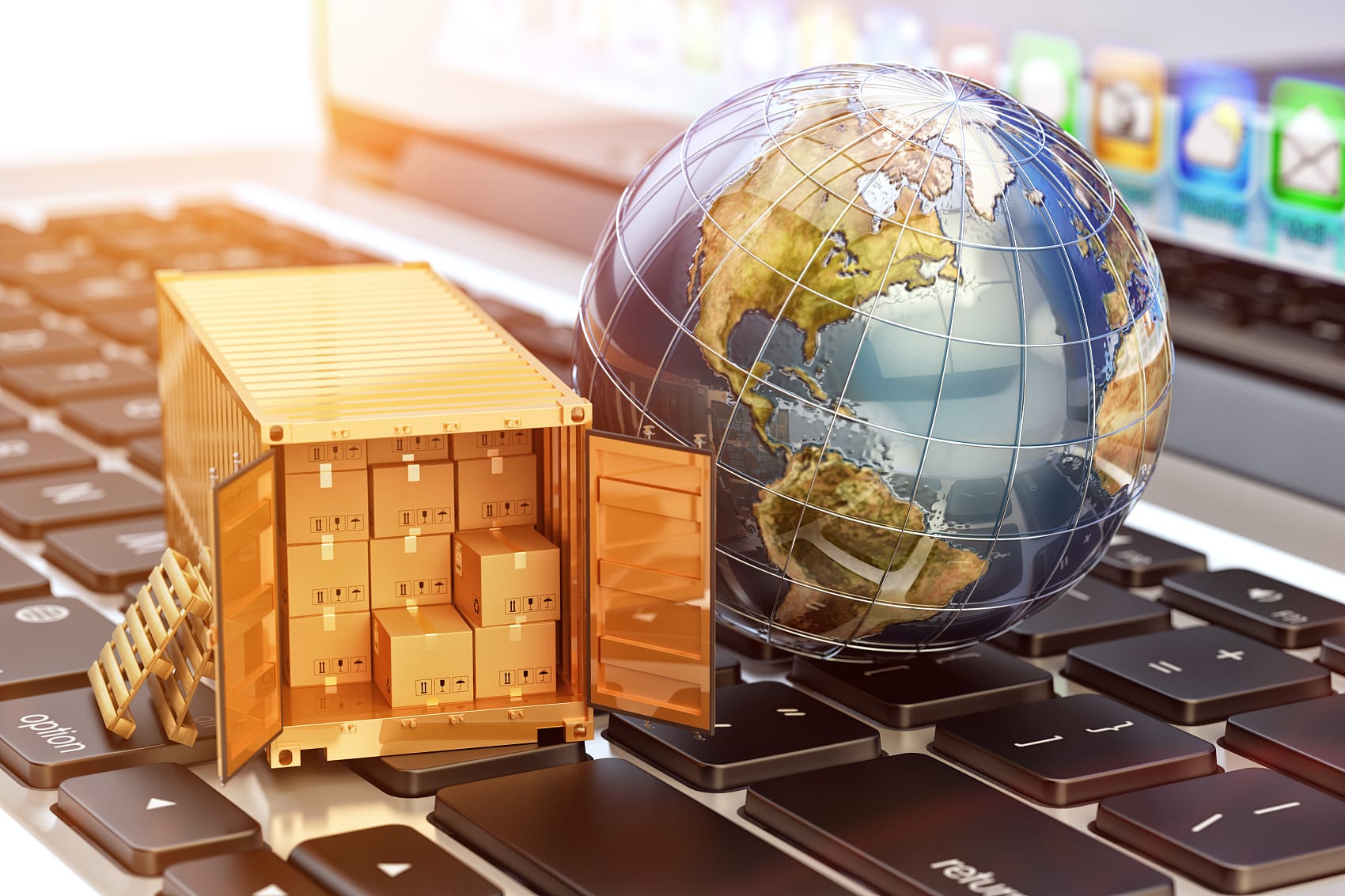 Digital tracking dashboard showing cargo movement from China to Italy
