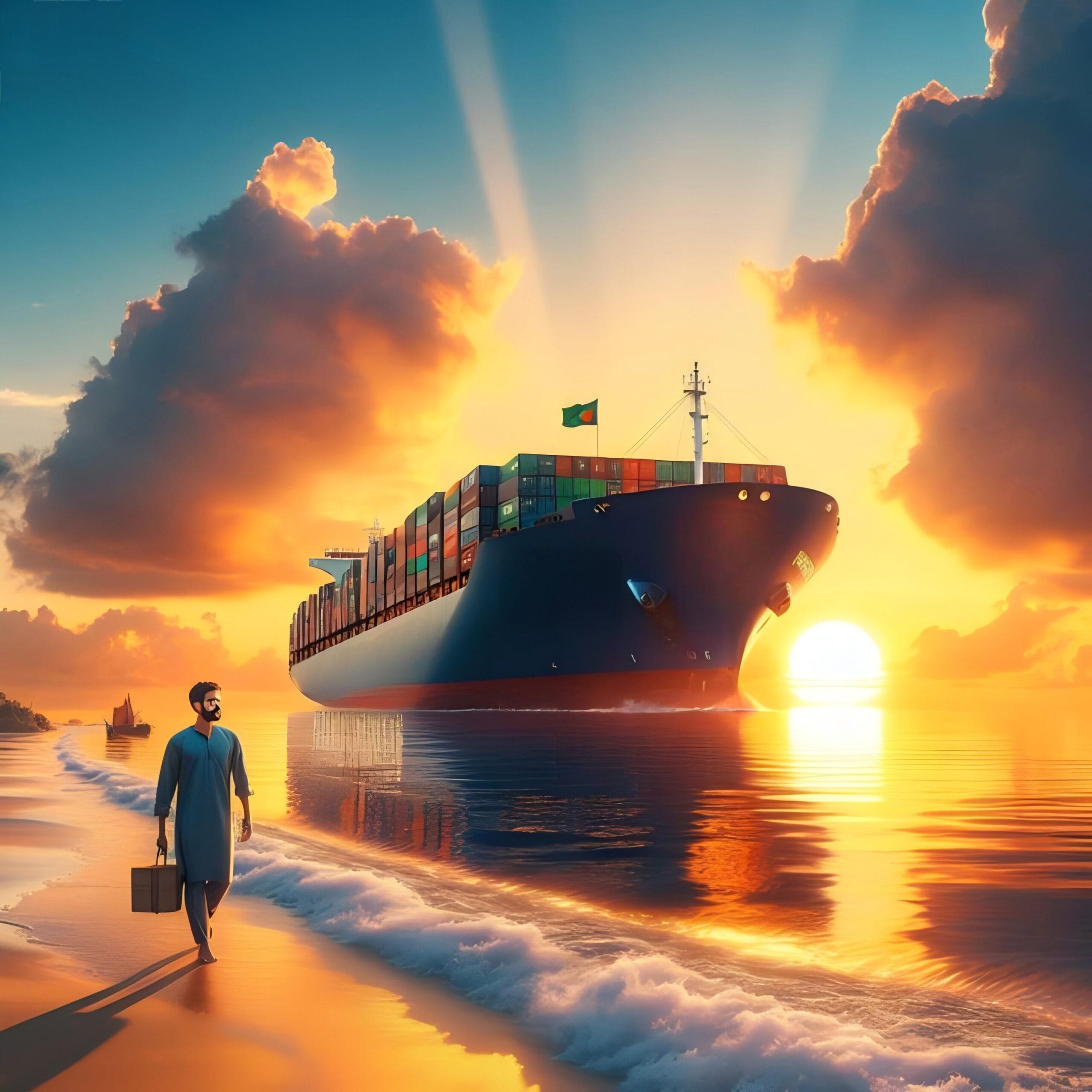 Small business owner reviewing shipping documents