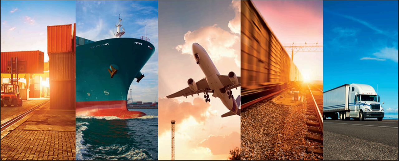 Industrial crane handling breakbulk cargo in a maritime terminal
