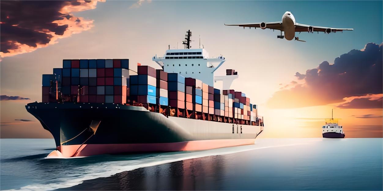 Cargo vessels at a major international port