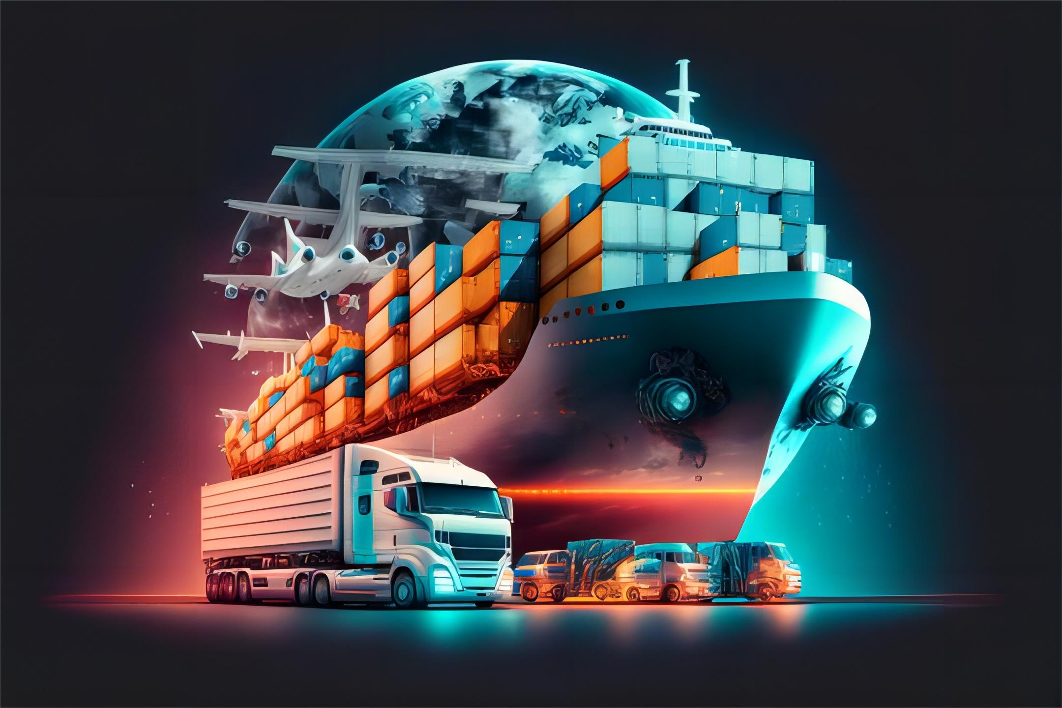 Global warehouse logistics map