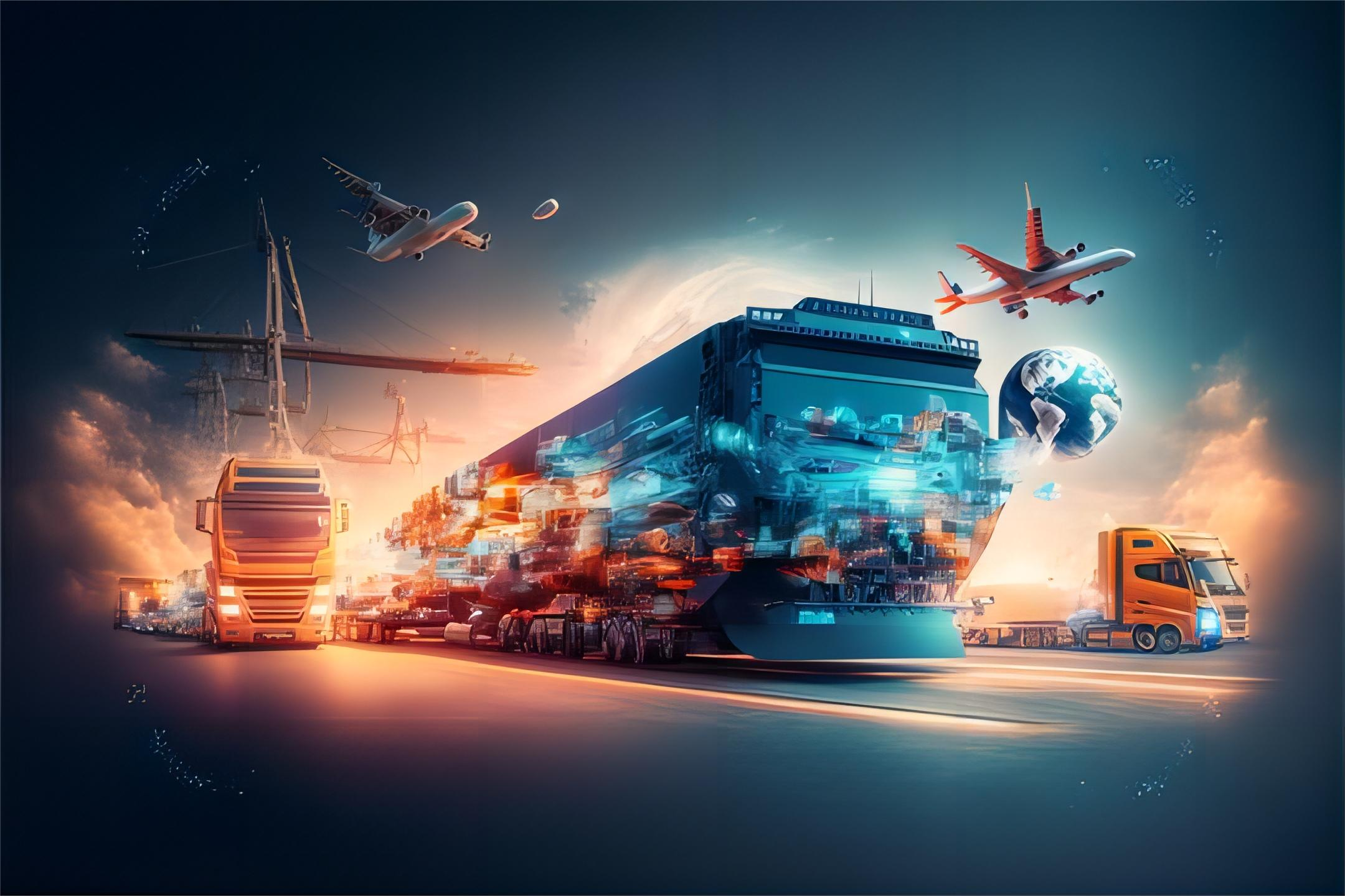 Global logistics supply chain map