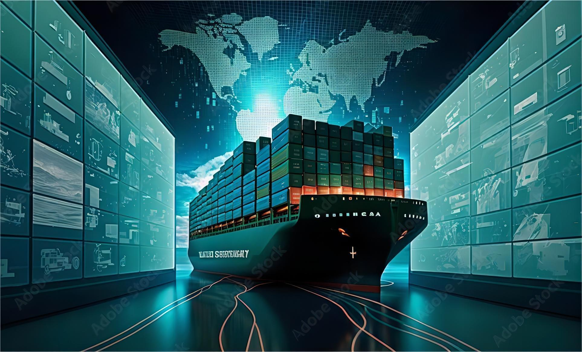 Logistics supply chain management diagram