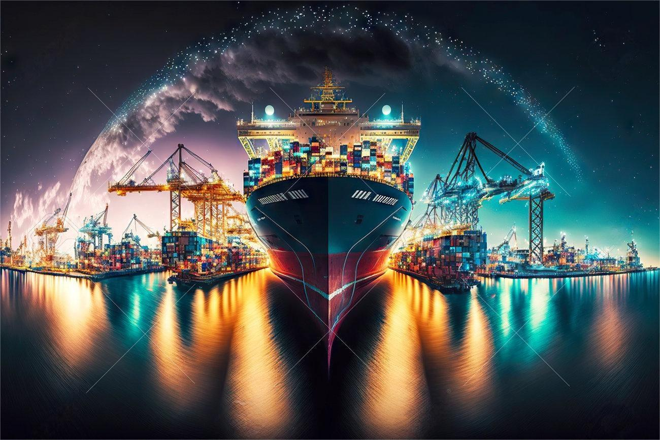 Logistics professional monitoring global air cargo routes
