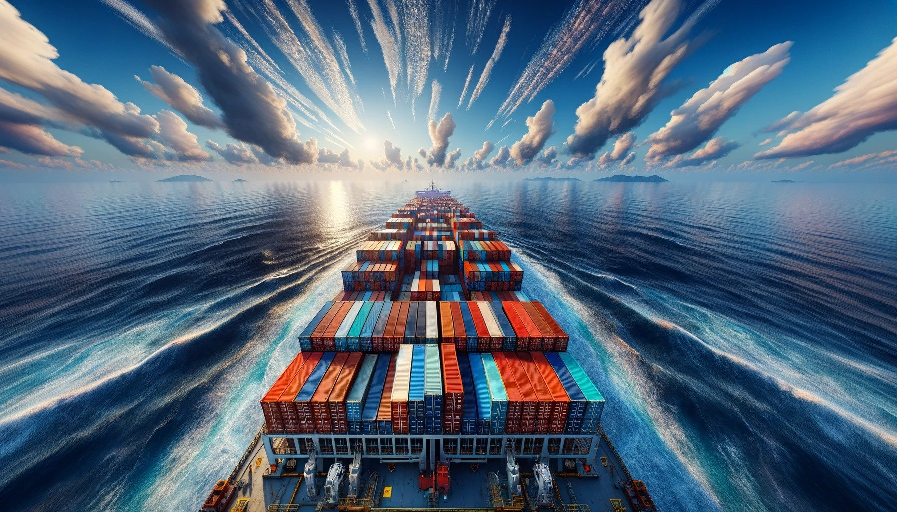Global logistics terminal showing container consolidation for peak season